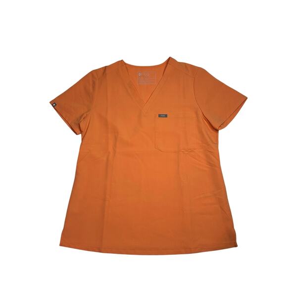Figs Catarina One-Pocket Scrub Top PAPAYA Small - Picture 1 of 4